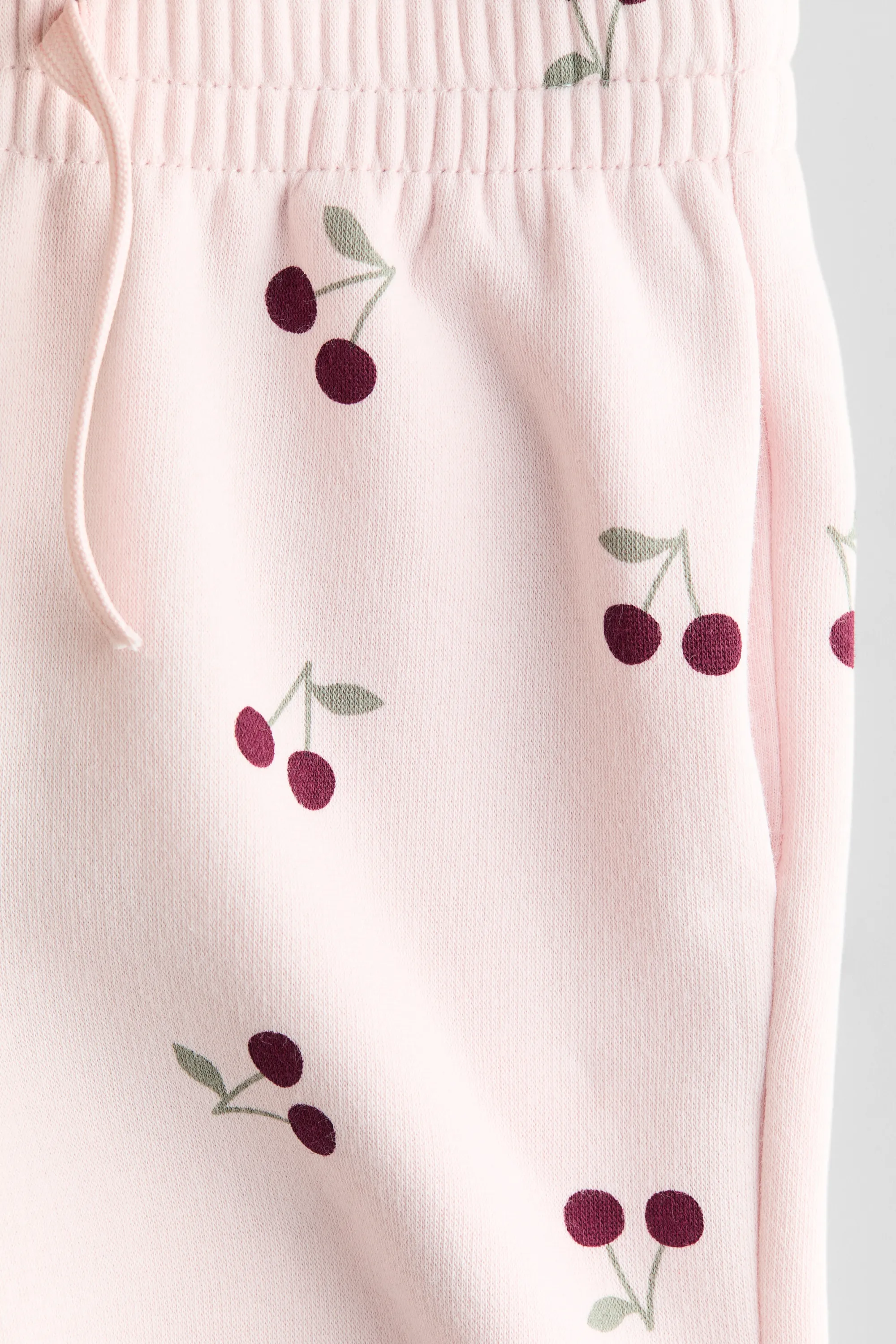 Pantalon jogger à l'intérieur brossé - Rose clair/cerises