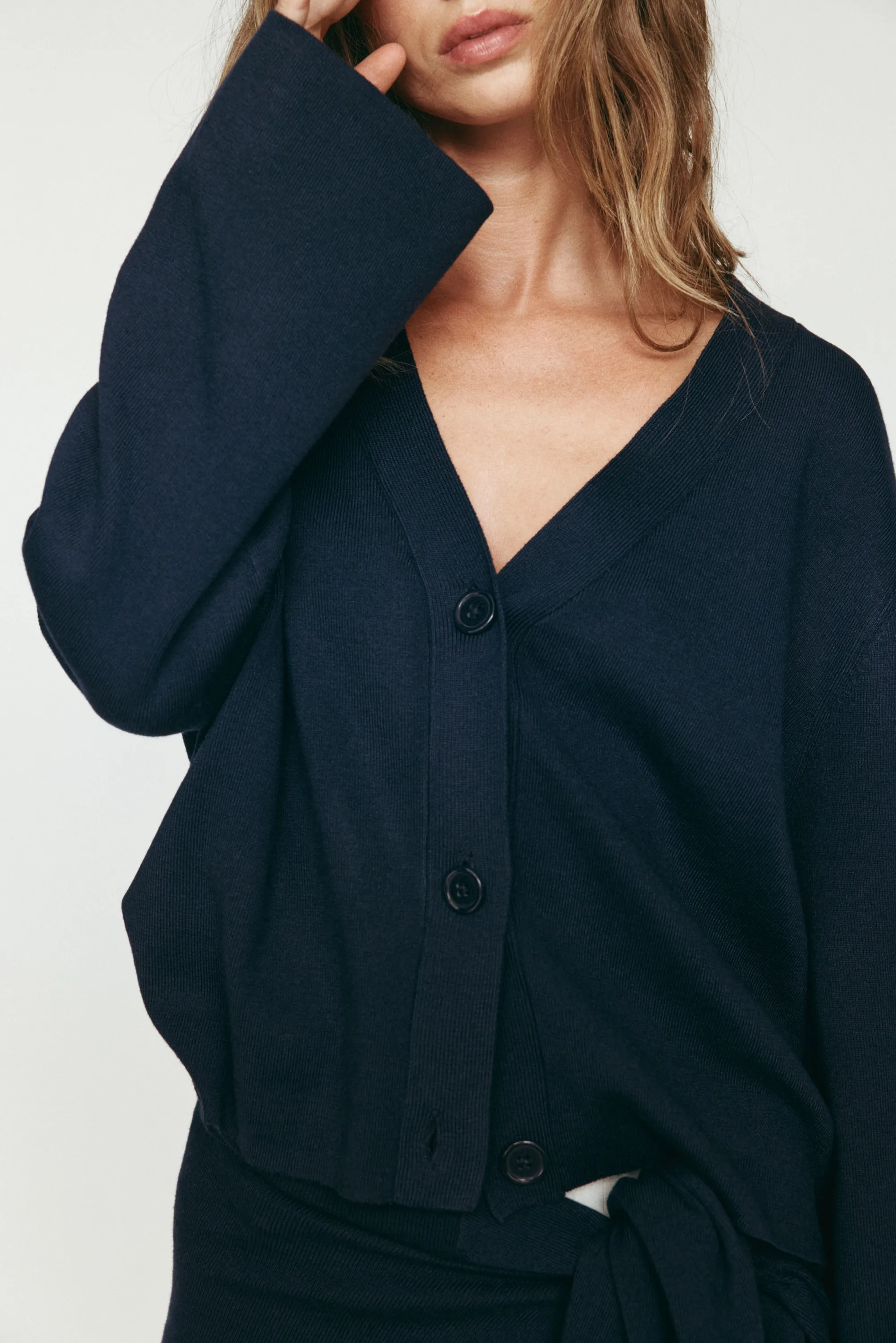 Gilet en maille fine - Bleu marine