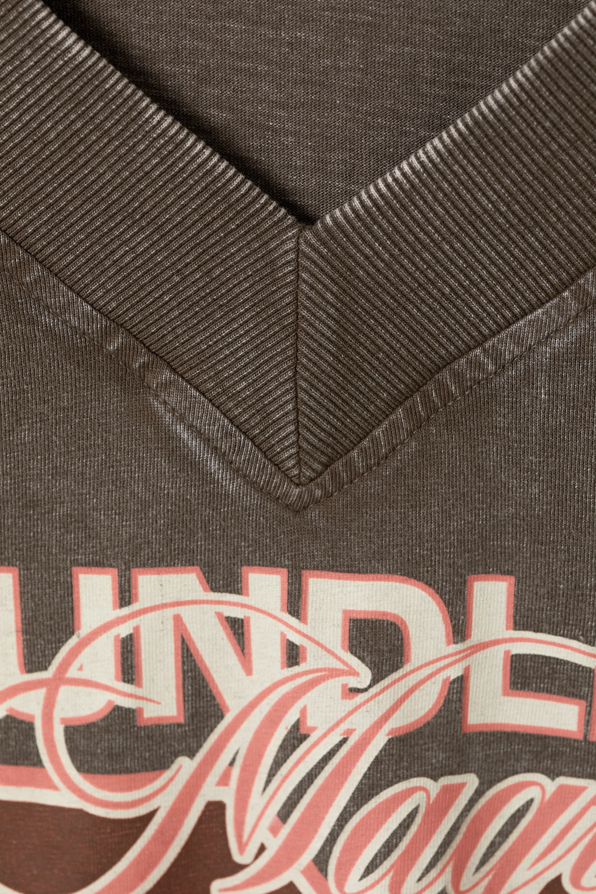 T-shirt graphique à encolure en V - Washed Brown - Boundless Magic