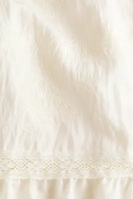 Top péplum avec laçage - Crème — photo 3