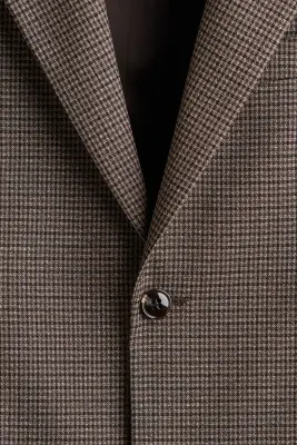 Veste légère Relaxed Fit - Marron foncé/carreaux — photo 5