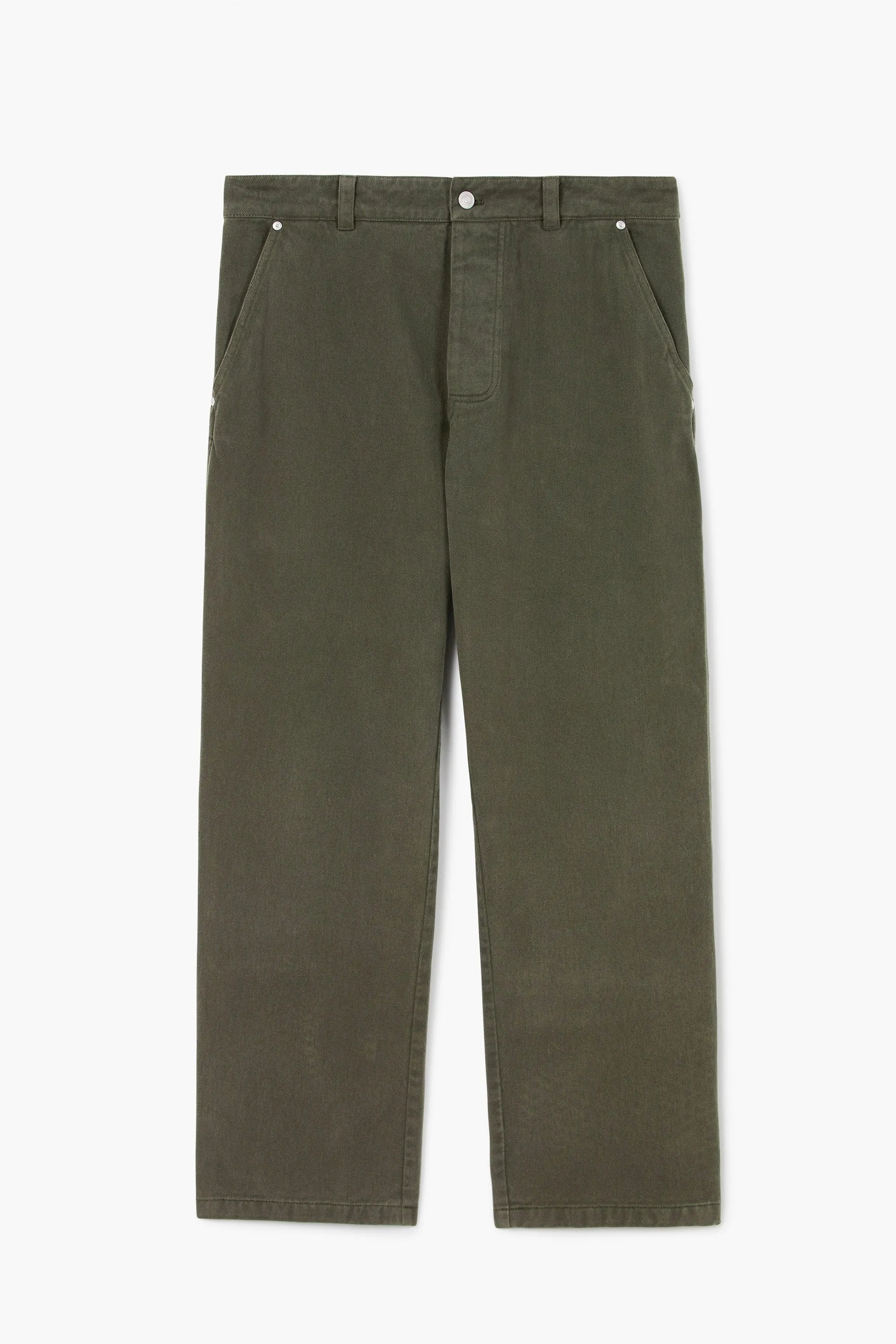 Pantalon 'Soft Painter Pants' - Vert Foncé