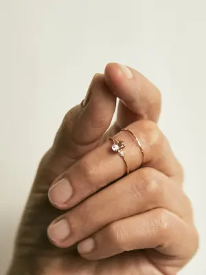 BAGUE BABETTE - Or blanc 18 carats — photo 2