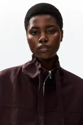 Veste en lin mélangé - Marron foncé — photo 2