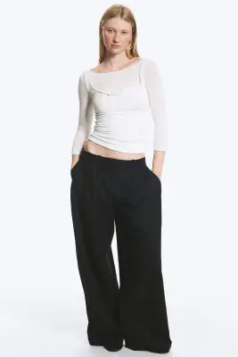Chemise Henley Manches Trois-Quarts - Blanc — photo 1