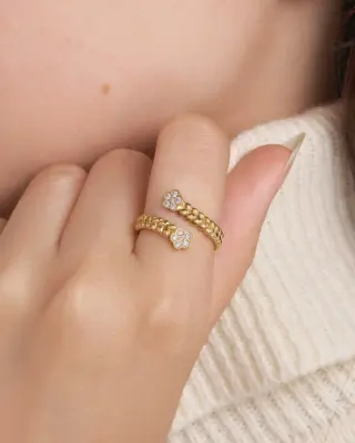 BAGUE TAHIA - Or rose 18 carats — photo 5