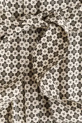 Robe avec ceinture à nouer - Crème/motif — photo 4