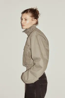 Veste matelassée en toile - Vert kaki — photo 2