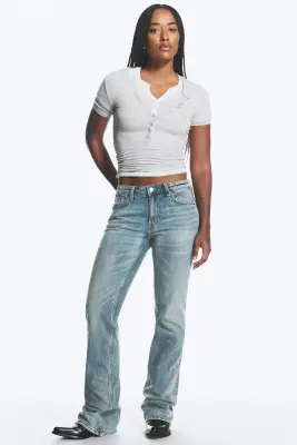 Jean bootcut slim taille mi-haute Tension - Perseus Blue - Bleu moyen — photo 2