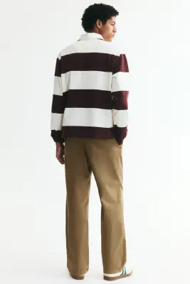 Chino Relaxed Fit en coton - Vert kaki — photo 2