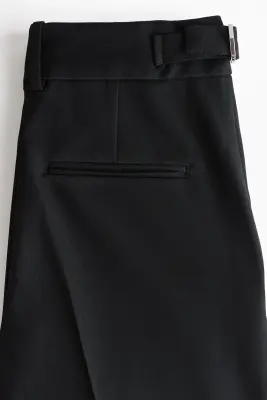 Pantalon droit en twill - Noir — photo 3