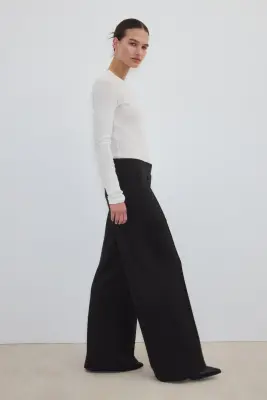 Cooling Relaxed Fit Wide trousers - Marron foncé — photo 3