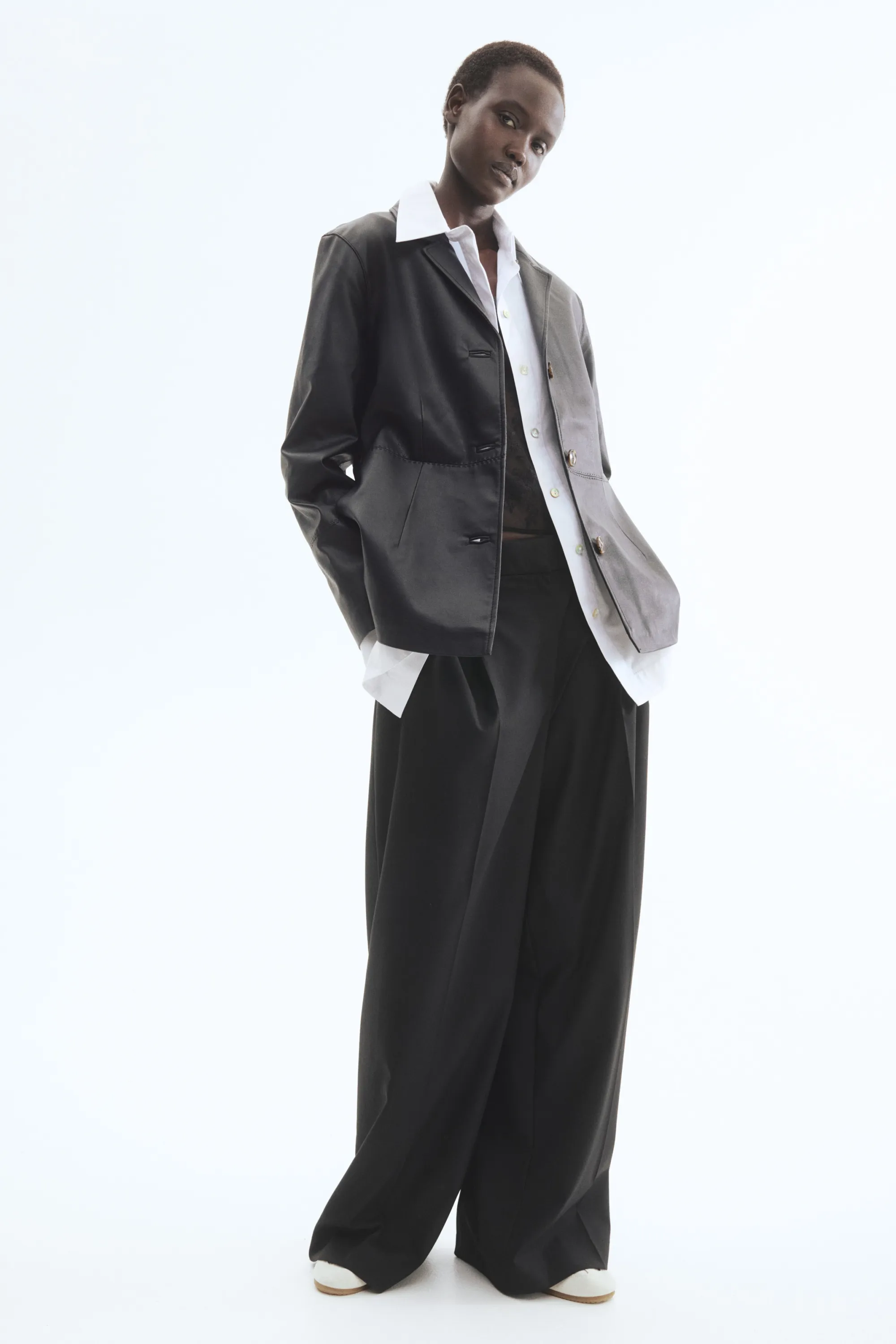 Veste en tissu enduit - Noir