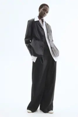 Veste en tissu enduit - Noir — photo 1