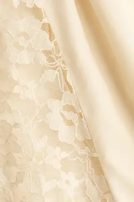 Jupe en viscose avec dentelle - Crème — photo 3