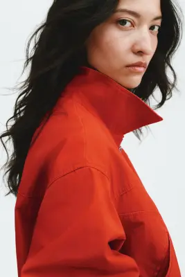 Veste en twill de coton - Rouge — photo 3