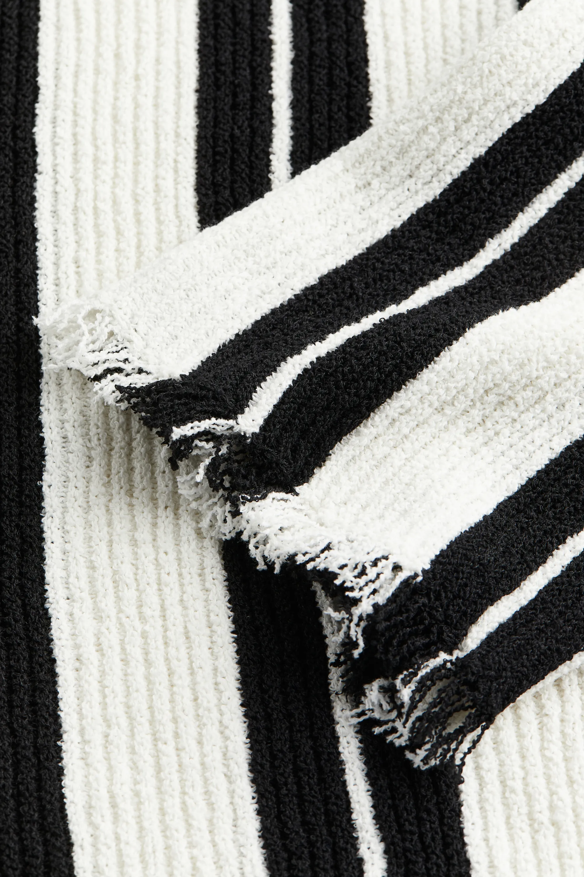 Pull oversize - Blanc/rayures noires
