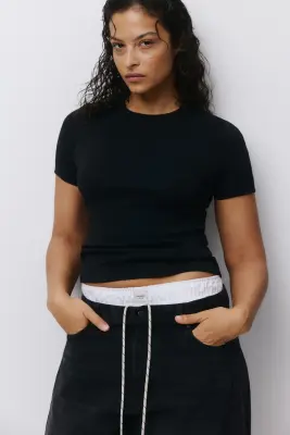 T-shirt en coton - Noir — photo 1