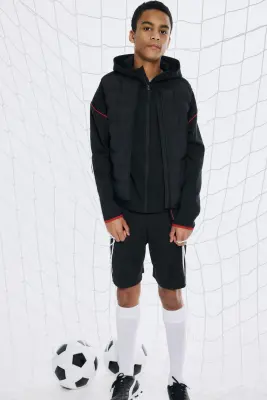 Lot de 2 shorts de football DryMove™ - Rouge/noir — photo 2