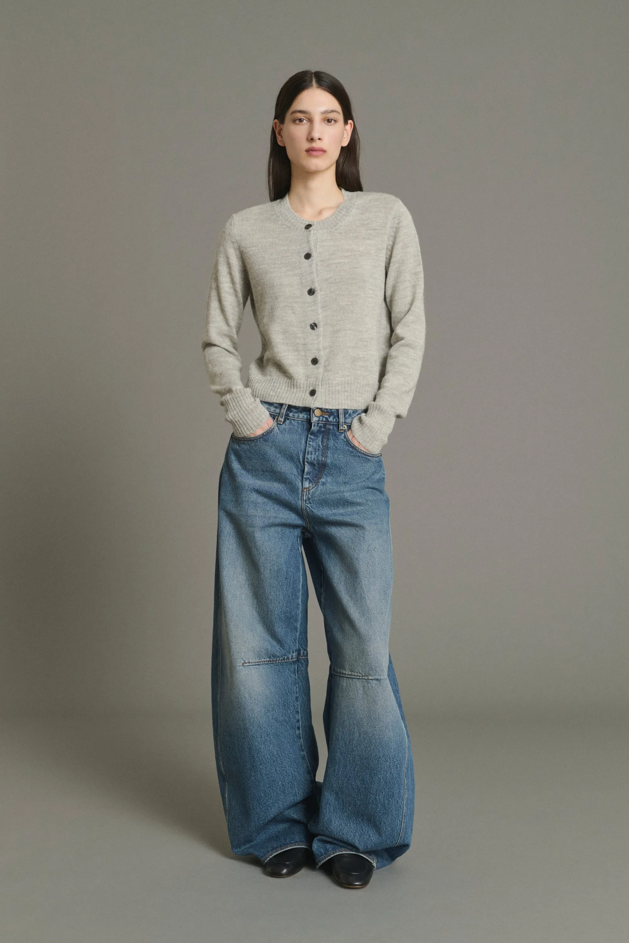 CARDIGAN GRIFFITH GRIS CLAIR CHINÉ