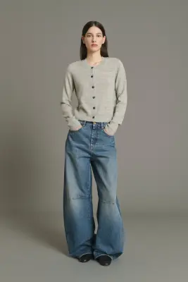 CARDIGAN GRIFFITH GRIS CLAIR CHINÉ