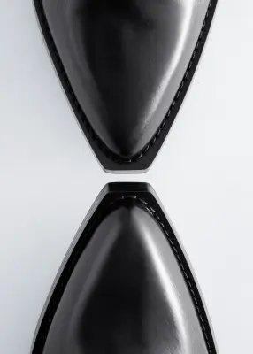 Bottes de cowboy en cuir - Noir — photo 2