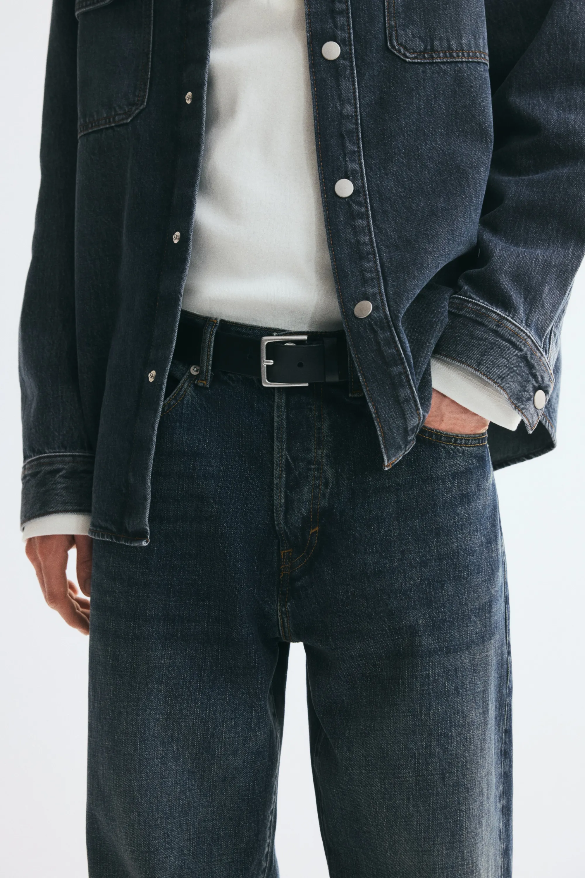 Loose Jeans - Bleu denim foncé