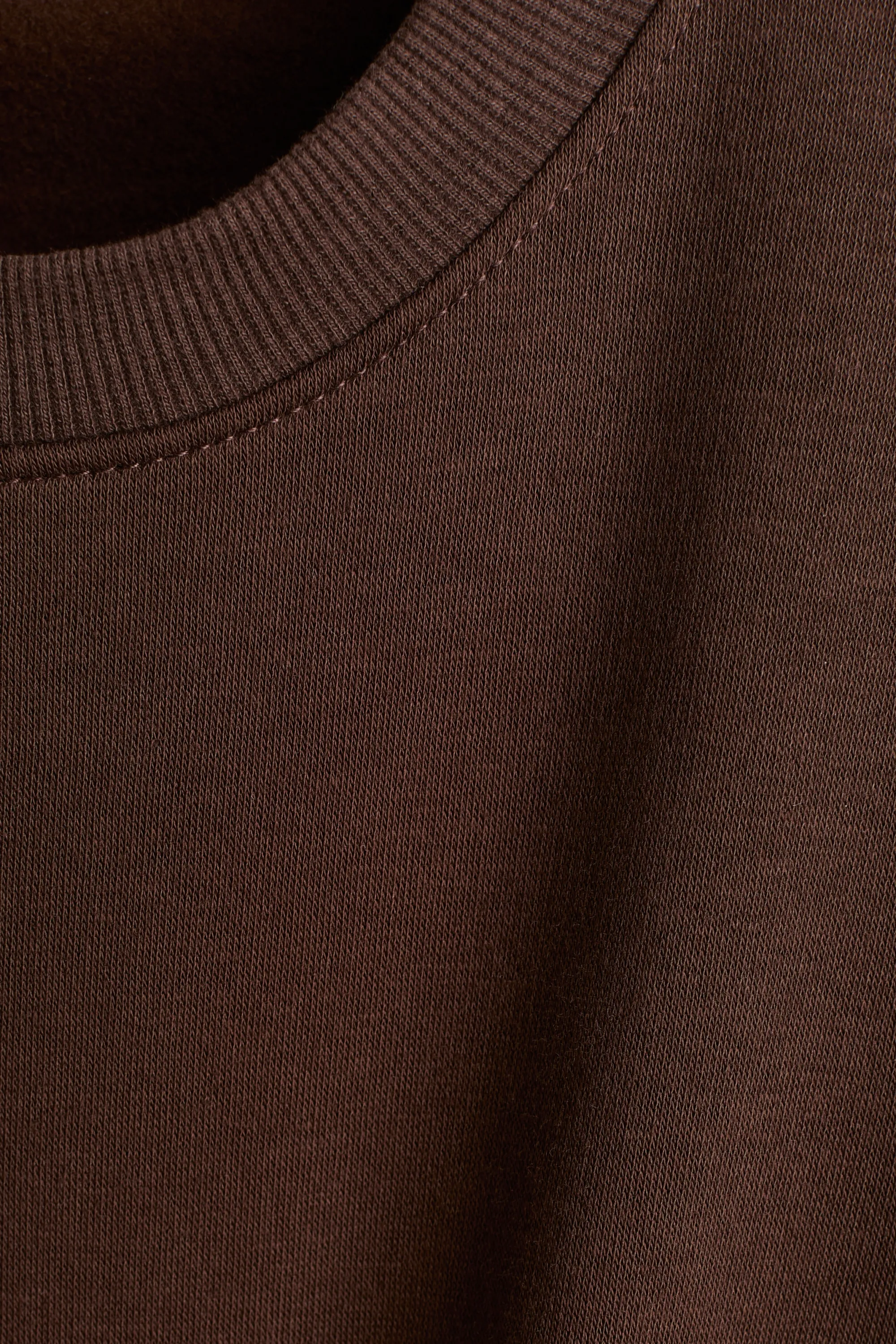 Sweat à l'intérieur brossé - Marron