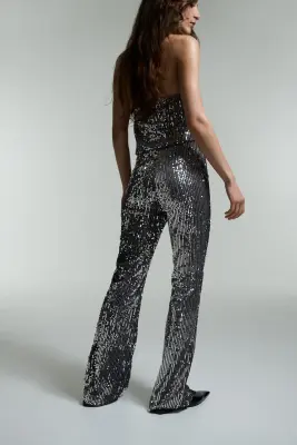 Pantalon à sequins - Argenté — photo 2