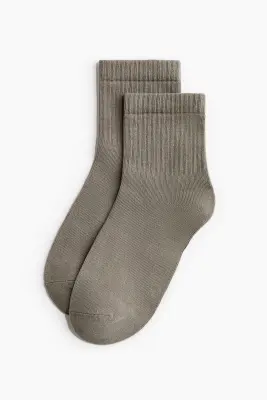 Lot de 3 paires de chaussettes - Taupe/crème/vert kaki — photo 2