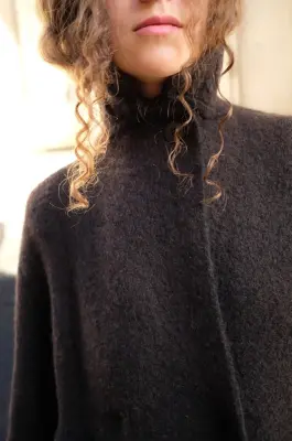 Boboutic – Women Knitwear’s Double Breast Coat 5183 – Moro — photo 3