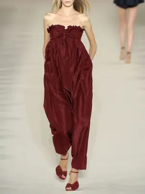 Sandales TERRY compensées à noeud en toile rouge cerise NEUVES Px boutique 500€ Taille 36 — photo 4