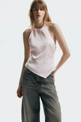 Barrel High Waist Jeans - Gris denim — photo 1