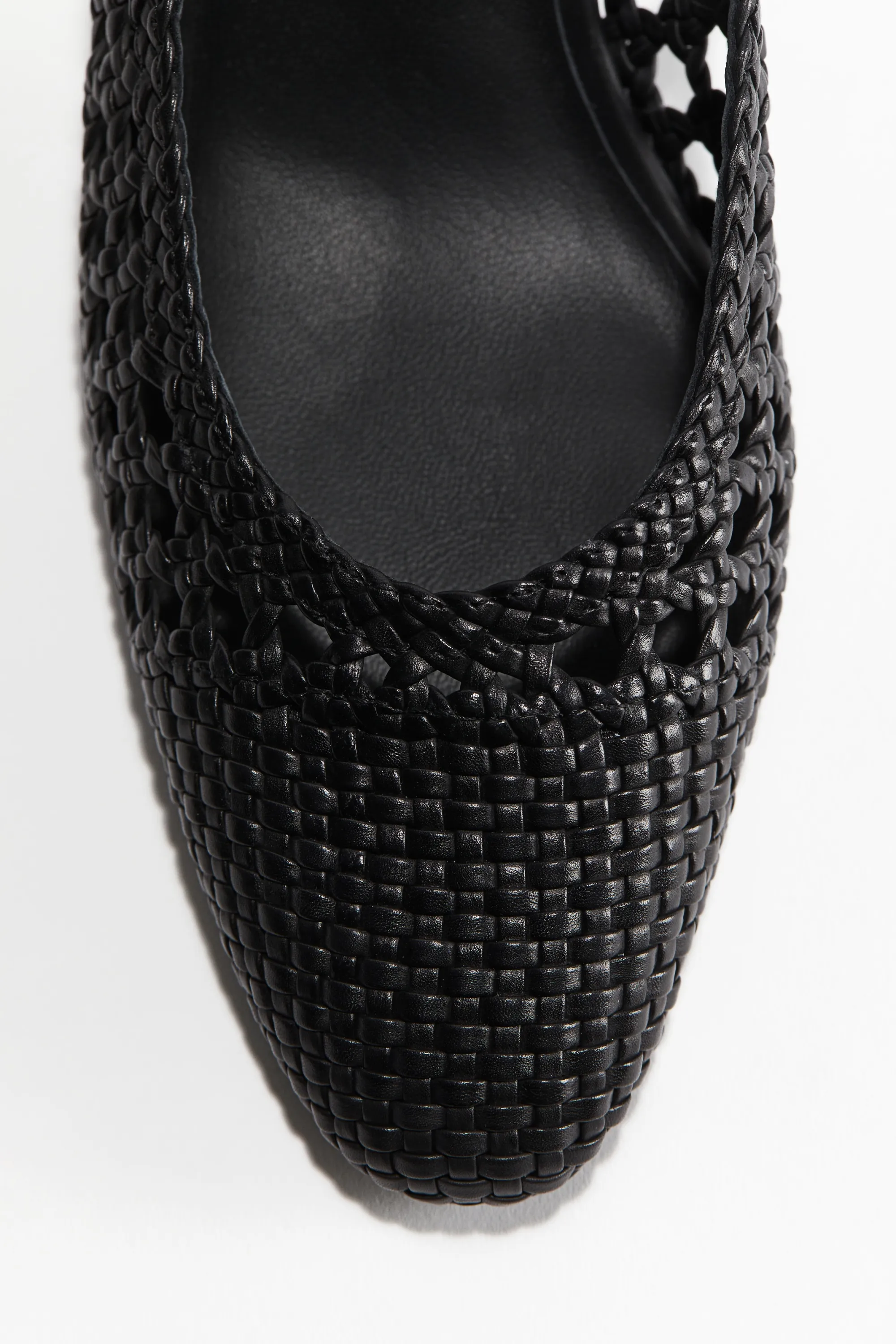Escarpins en cuir avec bride arrière - Noir