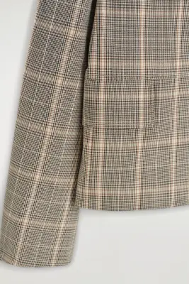VESTE EN LAINE À CARREAUX - BEIGE / CARREAUX — photo 2