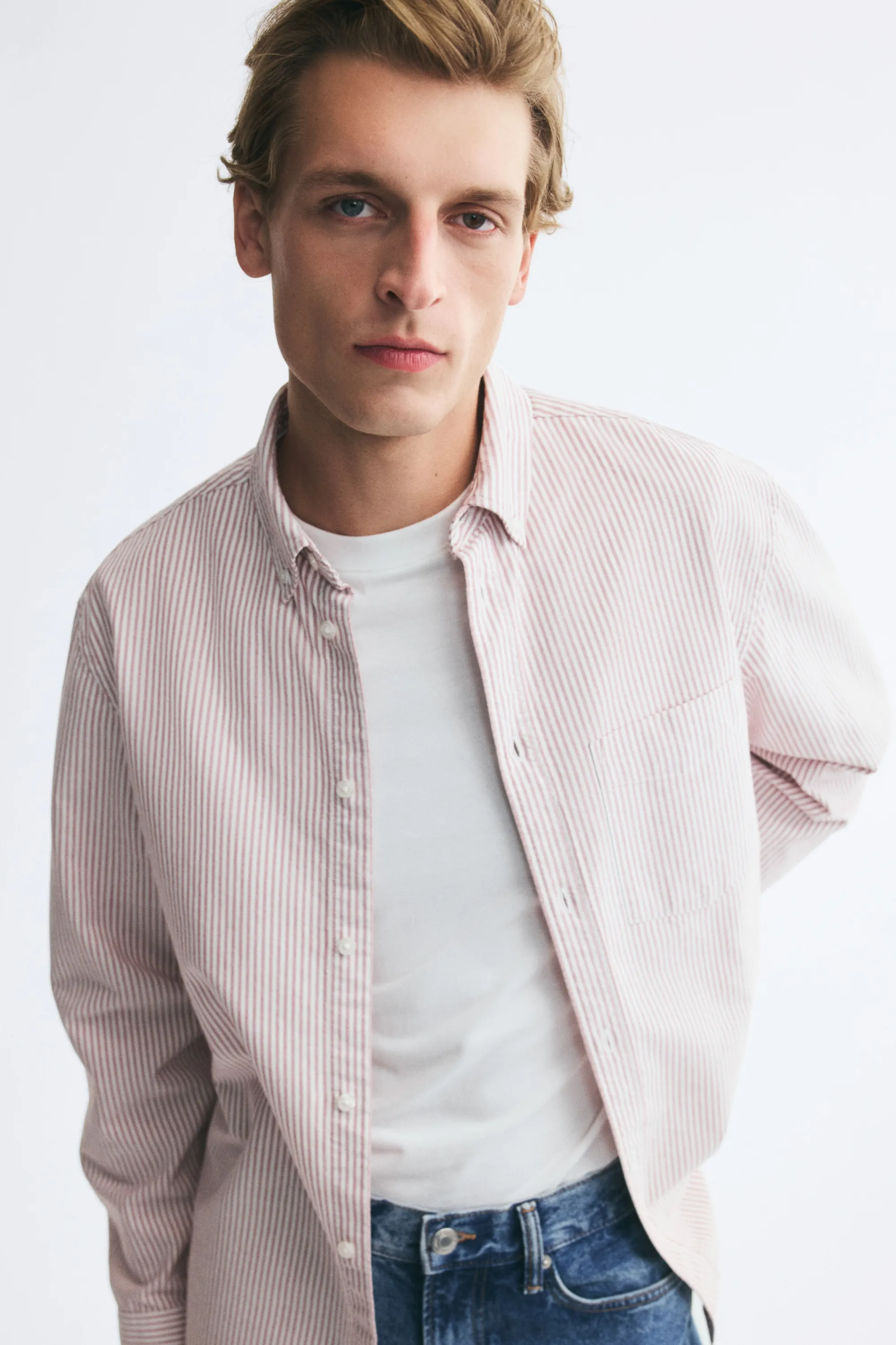Chemise Oxford Regular Fit - Rouge/rayé