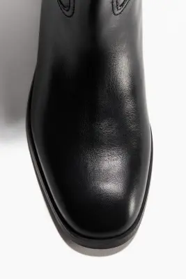 Bottes en cuir - Noir — photo 3