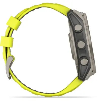 Garmin Fenix 8 Solar 51mm Verre Sapphire lunette titane bracelet jaune/graphite 010-02907-21 — photo 5