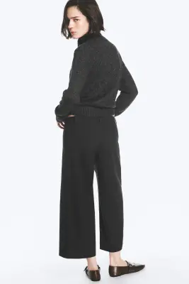 Cropped suiting trousers - Gris foncé à carreaux — photo 2