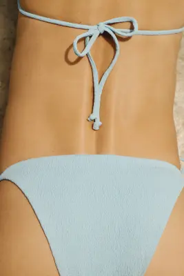 Bas de maillot Tanga à nouer - Bleu clair — photo 2