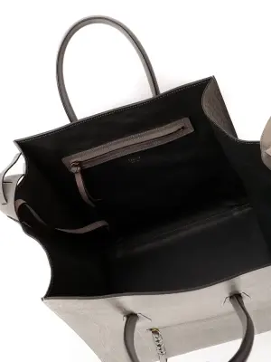 Sac LUGGAGE PHANTOM Medium en cuir effet croco gris clair Prix boutique 2600€ — photo 3