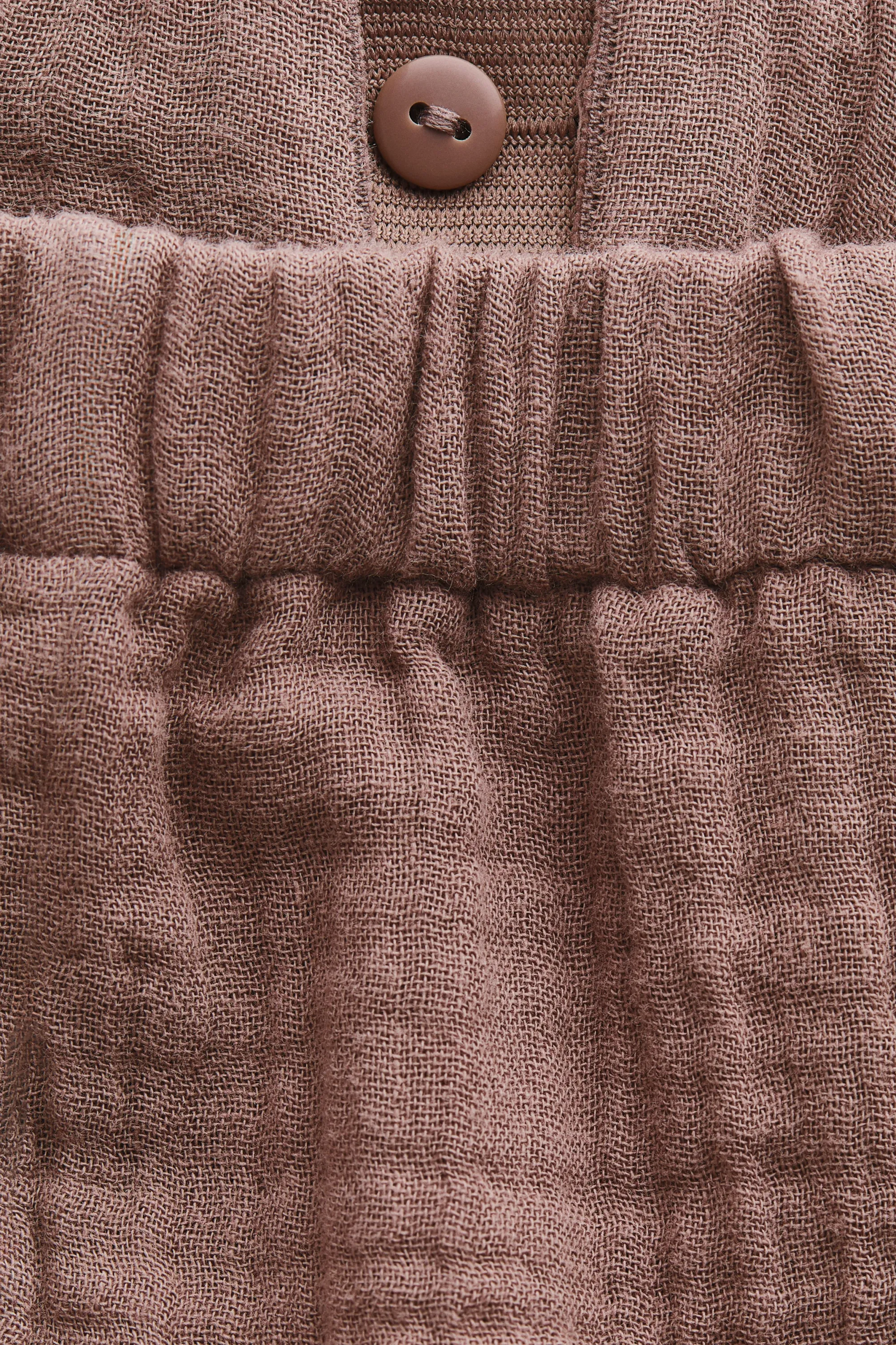 Ensemble 2 pièces en mousseline de coton - Marron