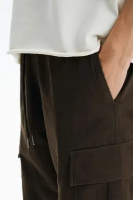 Pantalon cargo Slim Fit - Vert kaki foncé — photo 3