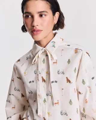 Chemise Ingrid imprimé Golf écru — photo 2