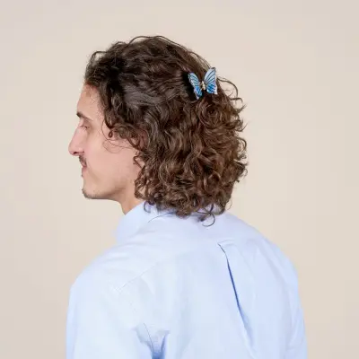 Mini pince à cheveux Papillon bleu Coucou Suzette — photo 1