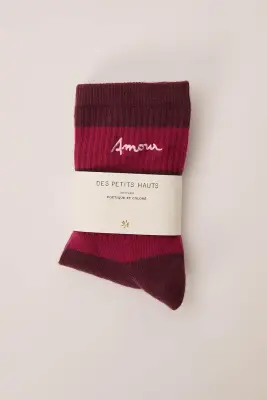 Chaussettes Prune Ruby/Griotte — photo 4