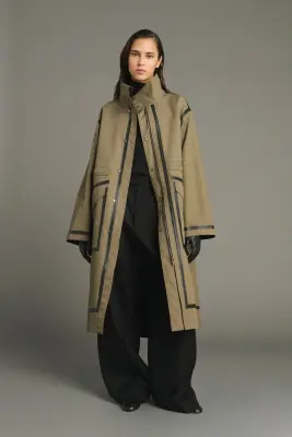 MANTEAU LUCE NOIR/BEIGE — photo 4