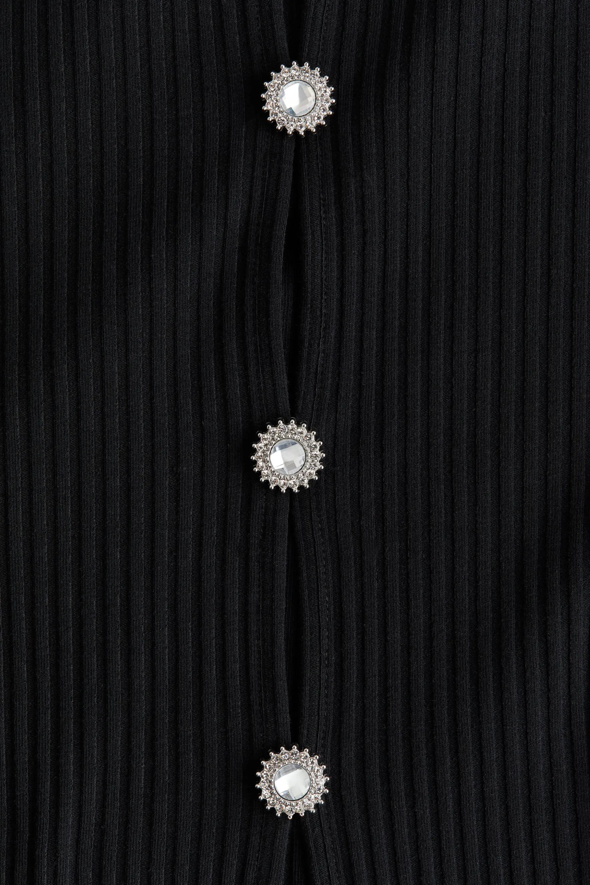 Top à boutons - Noir