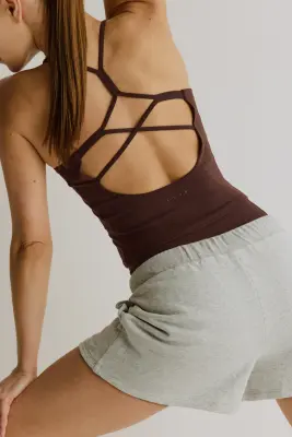 Débardeur de sport SculptMove™ - Marron chaud — photo 2
