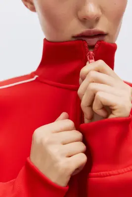 Veste de survêtement en scuba - Rouge — photo 2